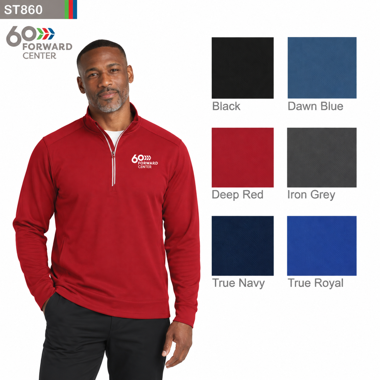 Sport-Tek® Sport-Wick® Textured 1/4-Zip Pullover