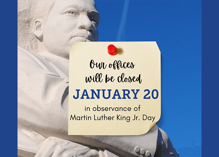 Closed Monday, January 20