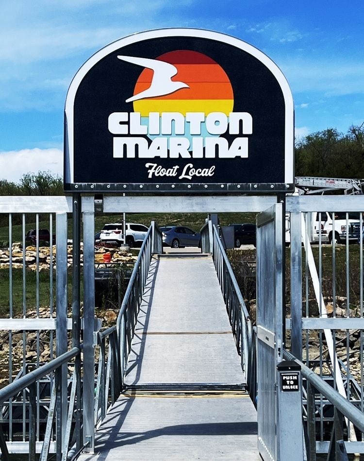 L22501 - Carved Coastal Sign for "Clinton Marina"