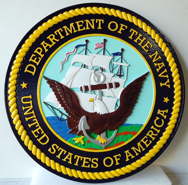 EA-5010 - Seal of the United States Navy Mounted on Sintra Board