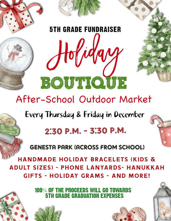 5th Grade Fundraiser Holiday Boutique 2021 2022 Events Events 
