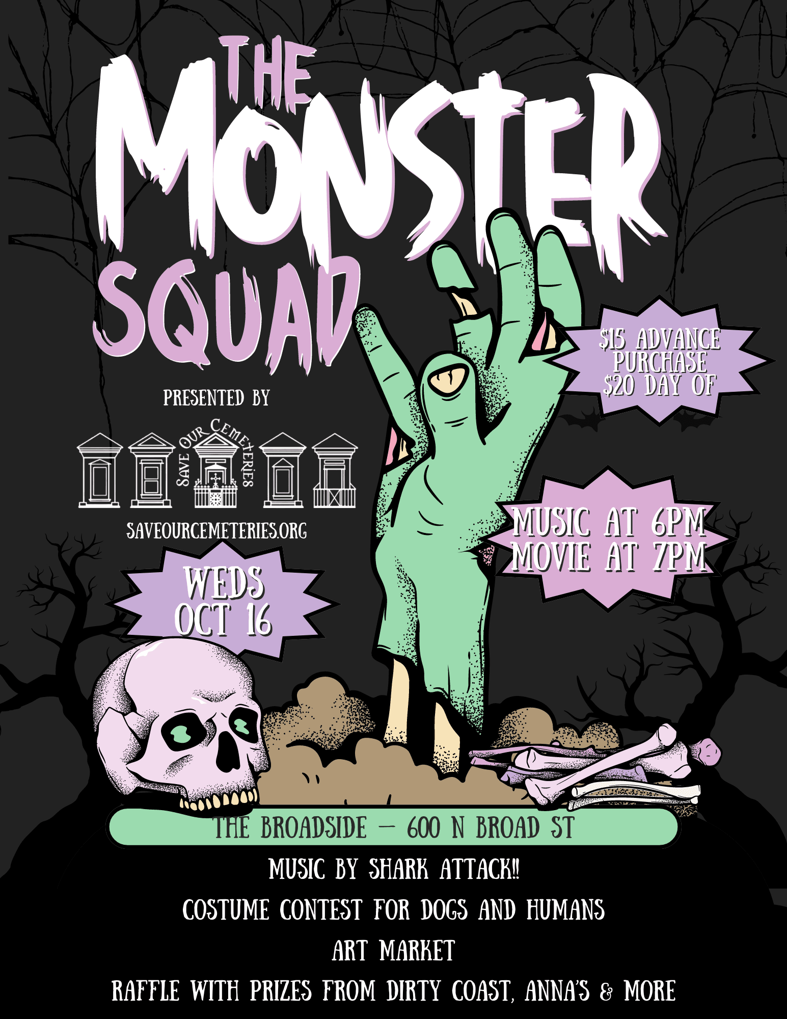 MOVIE NIGHT!   The Monster Squad – Movie Fundraiser for Save Our Cemeteries!