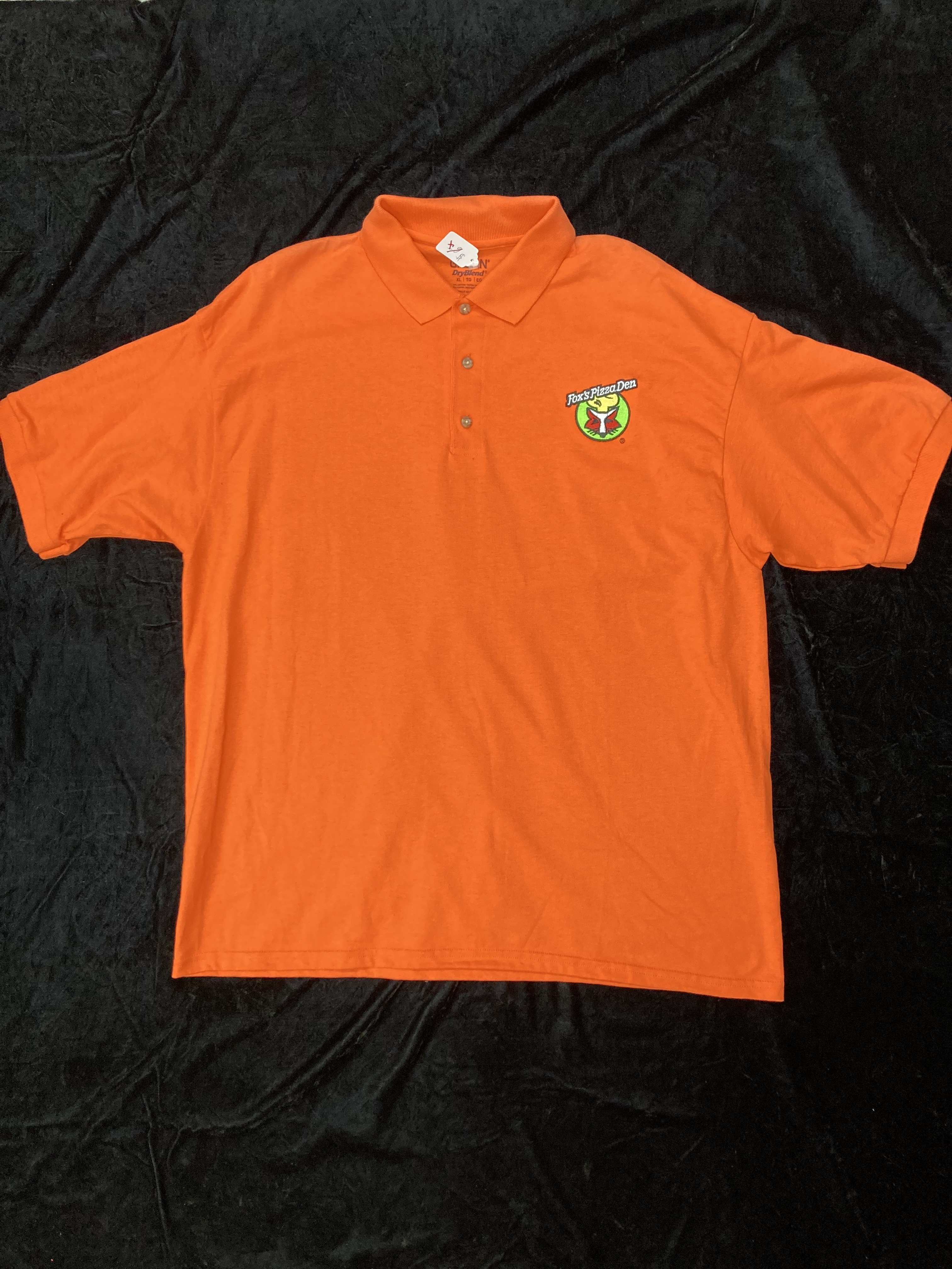 SALE Fox's Logo - XL Orange Cotton Polo