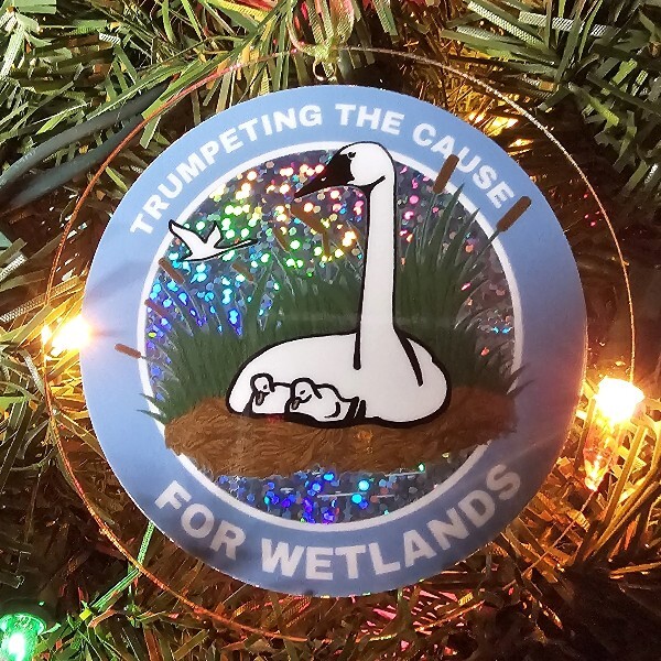 Ornament: Trumpeting the cause for wetlands glitter