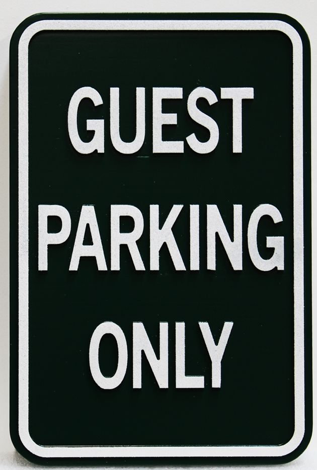 KA20684 - Carved HDU "Guest Parking Only " Sign