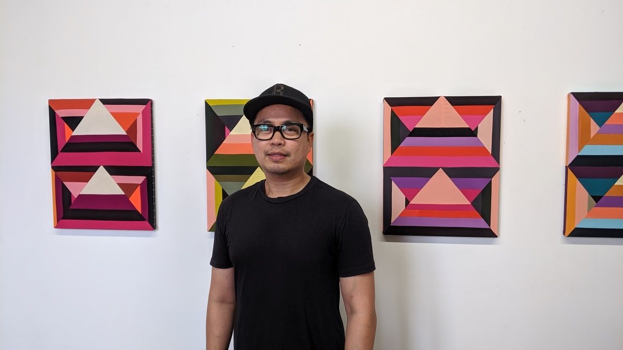  The artist Paolo Arao in his studio, 2019