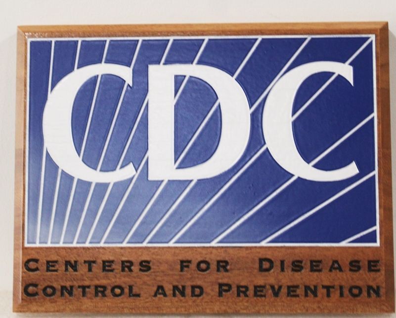 AP-6078 - Carved Plaque of the Logo for the Centers for Disease Control and Prevention (CDC)