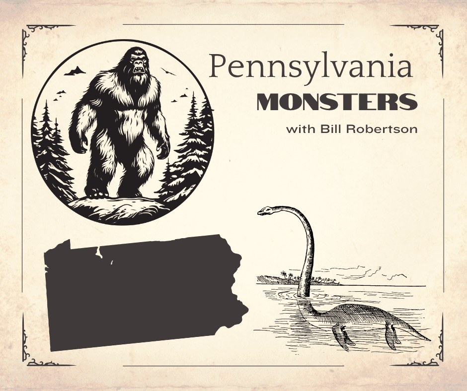 Graphic depicting big foot and the Loch Ness monster