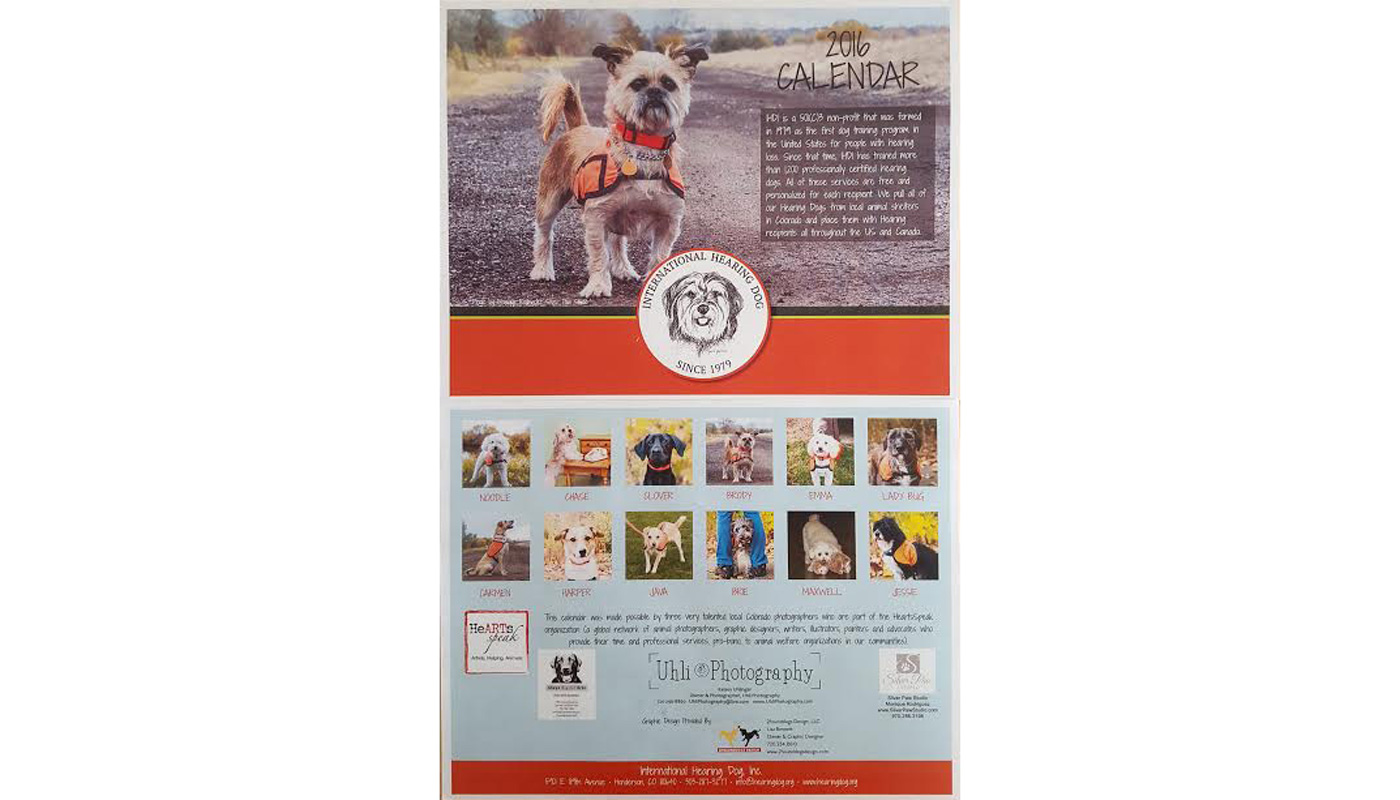 Check out our 2016 Hearing Dog Wall Calendar