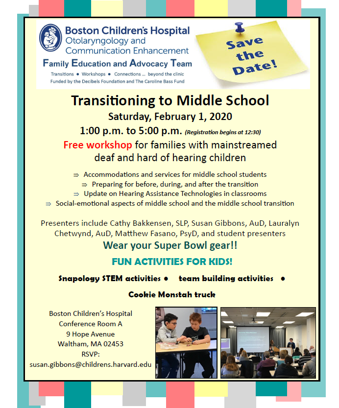 Middle School Transition Workshop