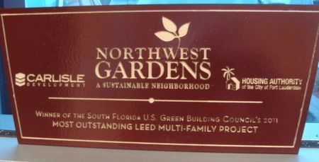 M1878 - Engraved Faux Wood Sign for Northwest Gardens 
