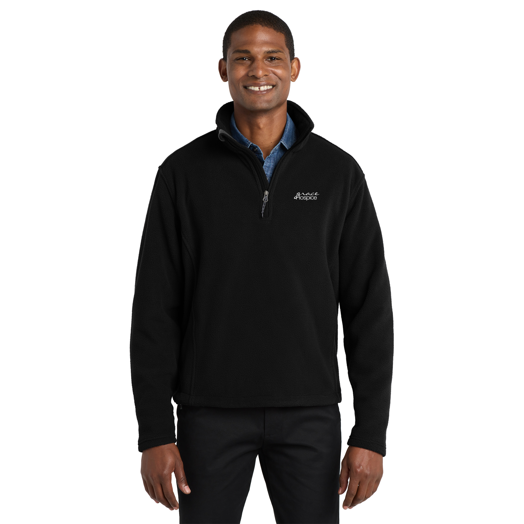Port Authority® Value Fleece 1/4-Zip Pullover - F218 - Black