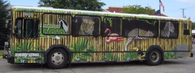 Custom Wrapped Bus Vehicle