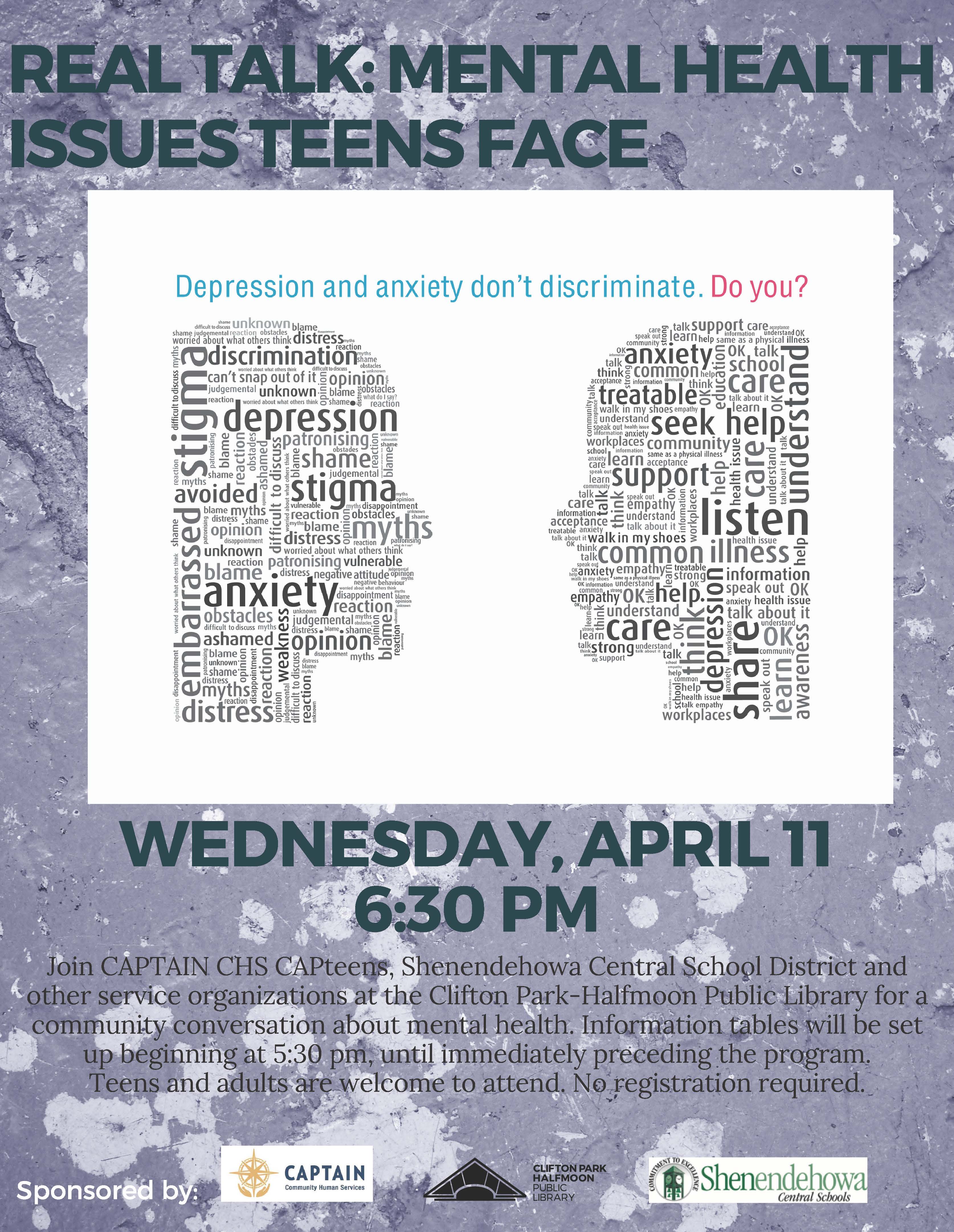 CAPteens Presents REAL TALK: Mental Health Issues Teens Face