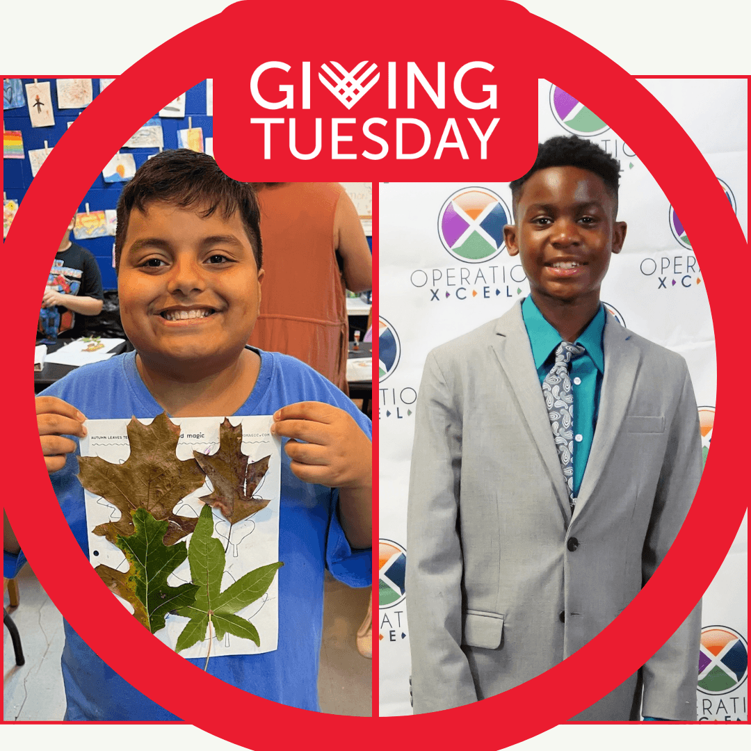 Collage image of students Jayden & Henry for Giving Tuesday