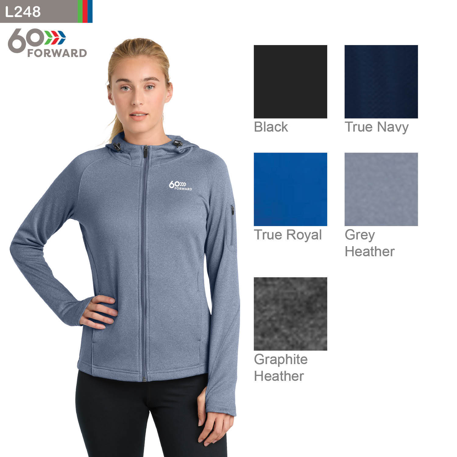 Sport-Tek® Women's Tech Fleece Full-Zip Hooded Jacket