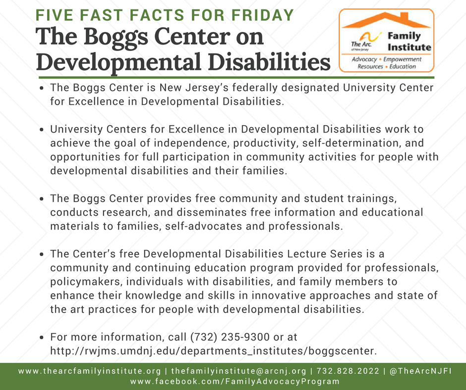 The Boggs Center on Developmental Disabilities