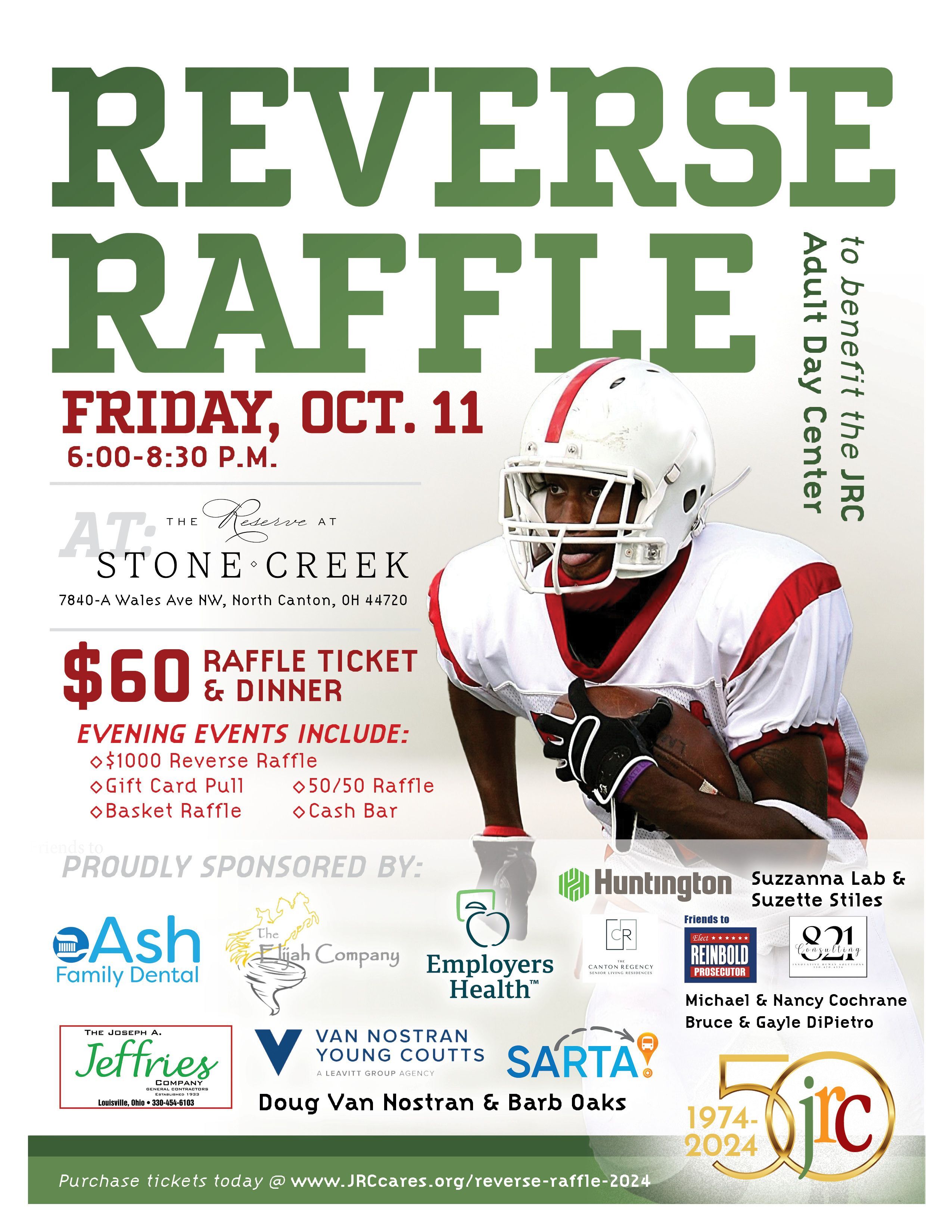 2024 Reverse Raffle to benefit the JRC Adult Day Center