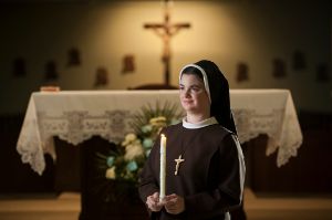 Felician Sister Grace with Candle|Vocations