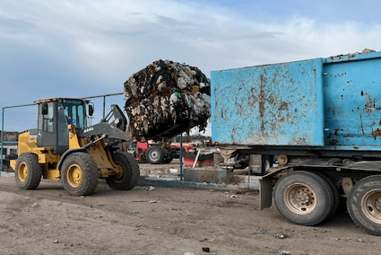 Bales Being Loaded