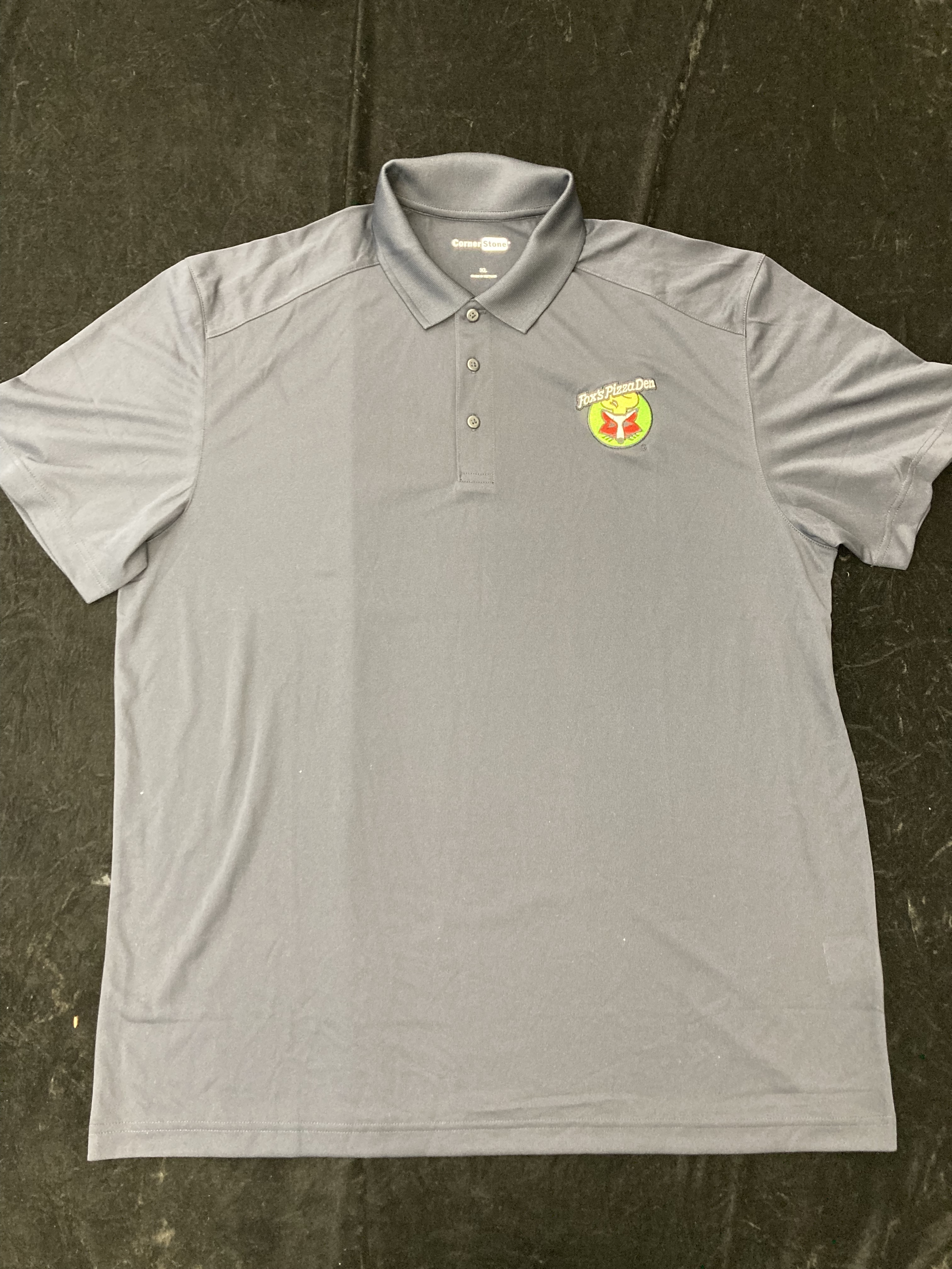 SALE Fox's Logo - XL Dark Navy Moisture-Wicking Polo