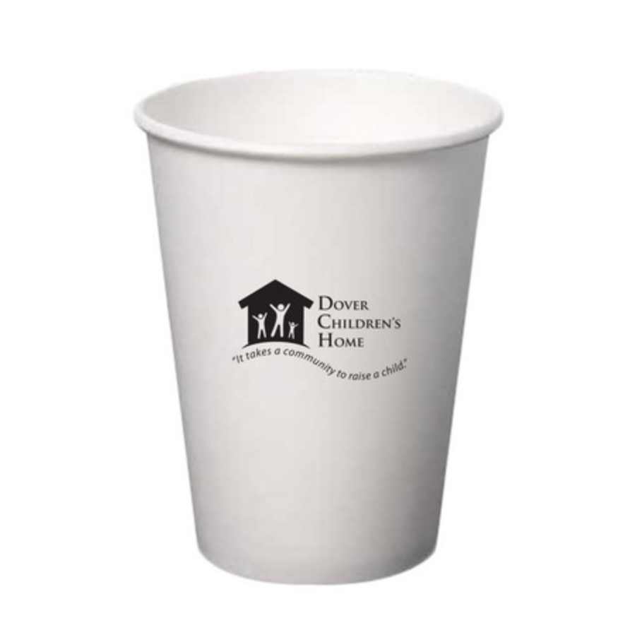 12 Oz. Paper Hot Cup (Petite Line) (White)