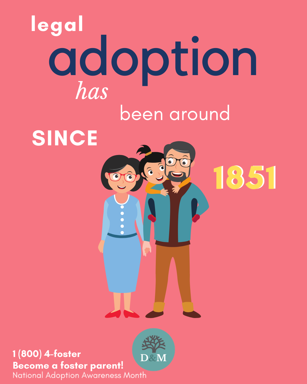 Did you know the first adoption law was passed in Massachusetts in 1851?