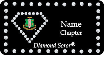 THE DIAMOND SOROR BLING NAME BADGE