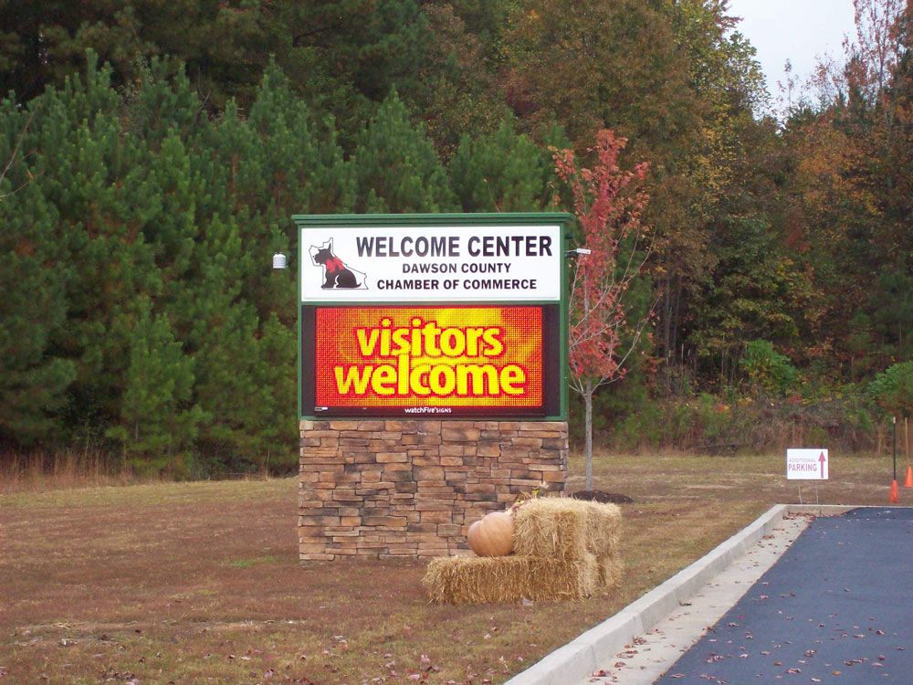Dawson County Welcome Center Sign