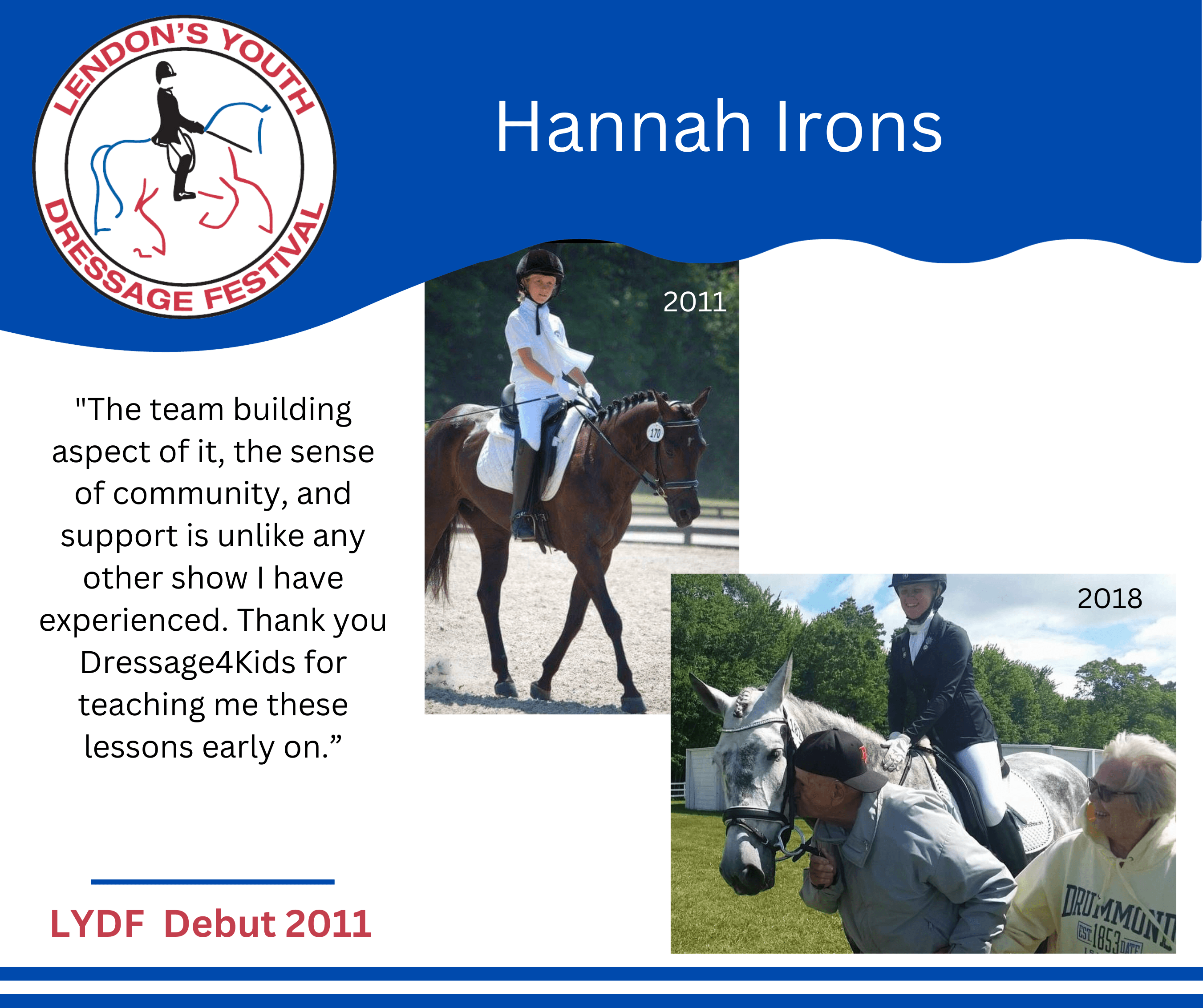 Hannah Irons - LYDF Testimonial - Click to Read More