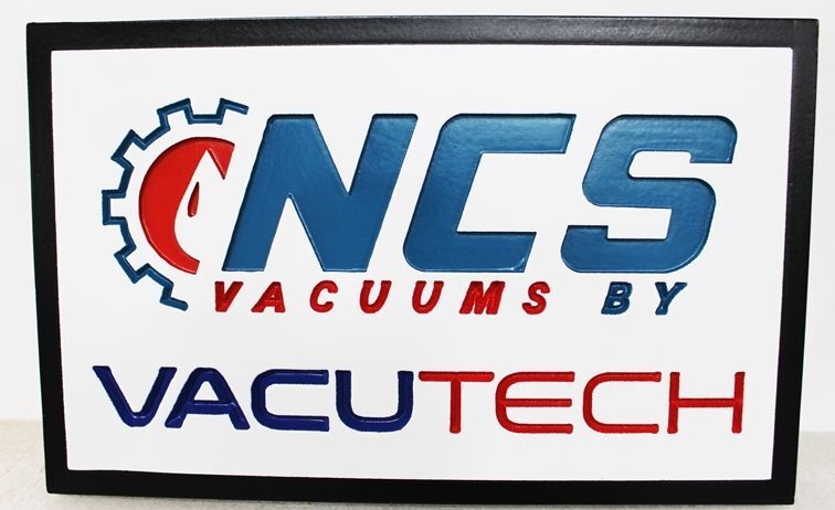 SA28886 - Carved Sign for "NCS Vacuums"