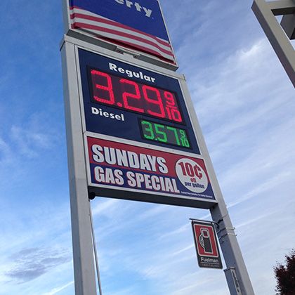 Gas Station Retail Sign