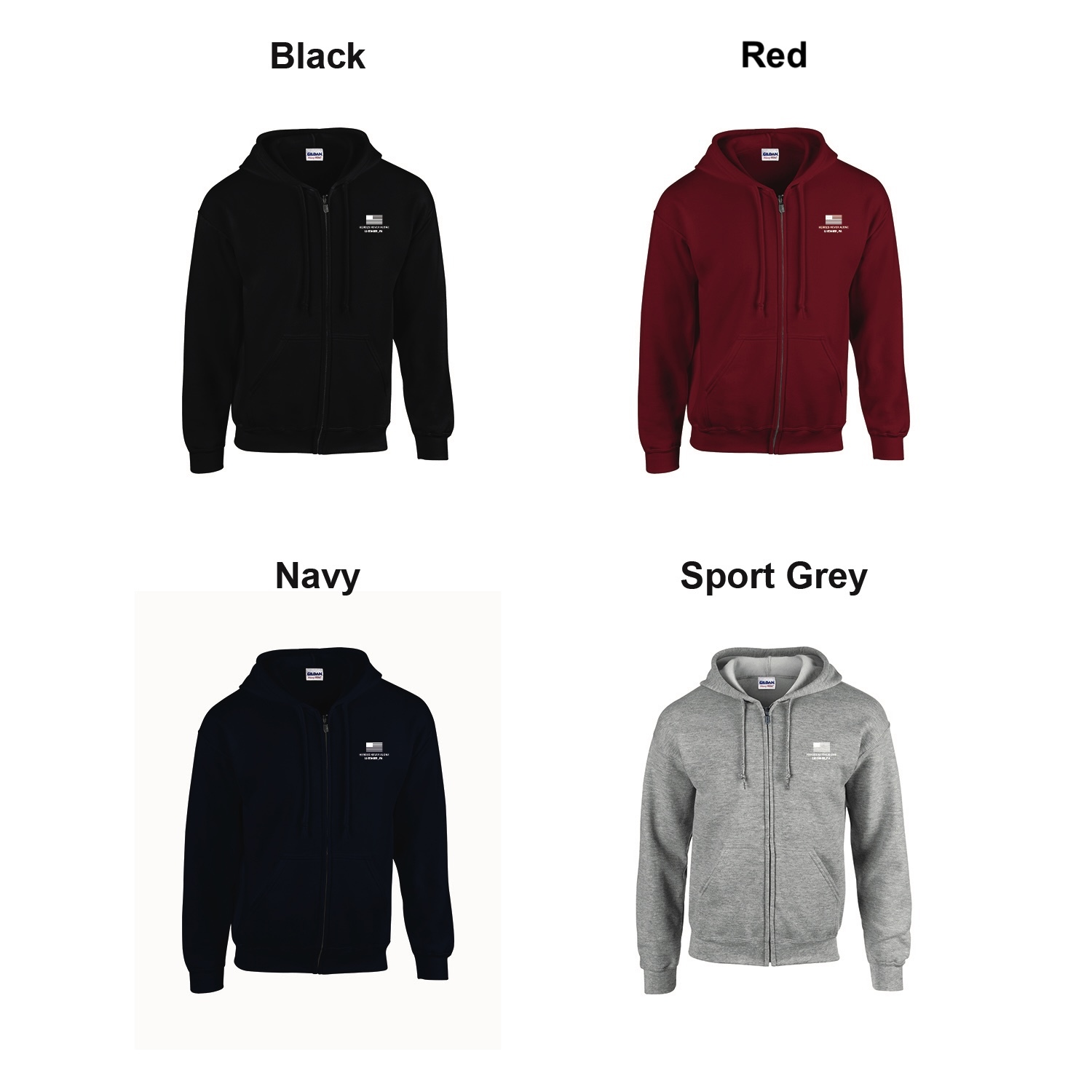 Gildan Adult Heavy Blend™ 8 oz., 50/50 Full-Zip Hooded Sweatshirt