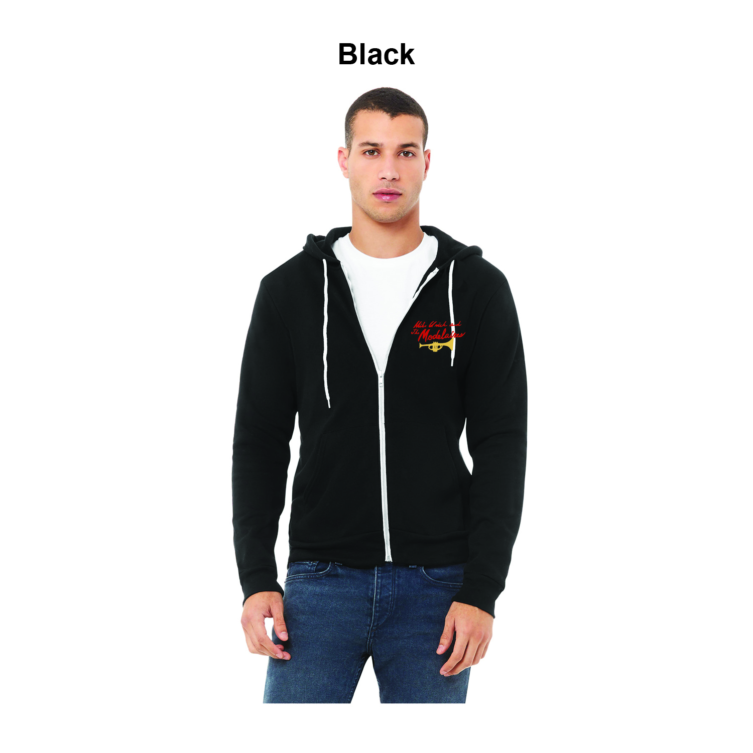 Bella + Canvas Unisex Poly-Cotton Fleece Full-Zip Hooded Sweatshirt