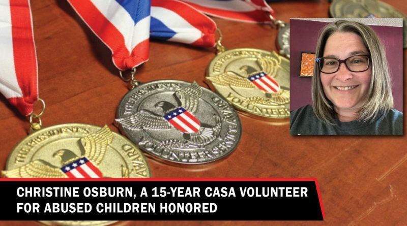 Christine Osburn has volunteered her time working as a Court Appointed Special Advocate