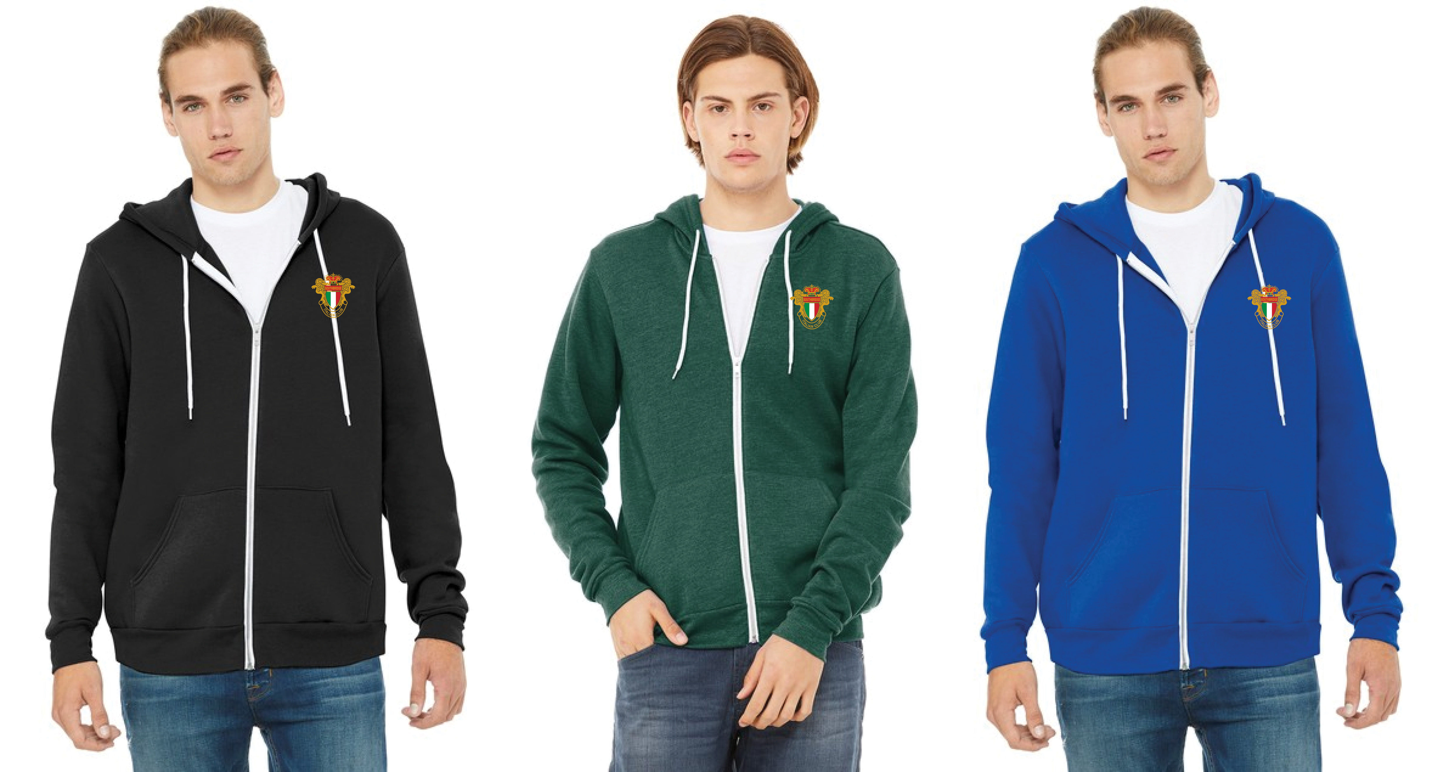BELLA+CANVAS® Unisex Sponge Fleece Full-Zip Hoodie (Logo 1)