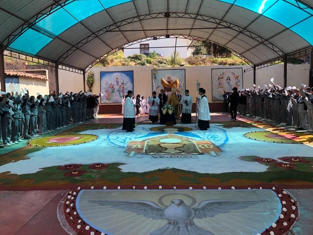 CORPUS CHRISTI CELEBRATIONS AT A SCHOOL IN CUSCO