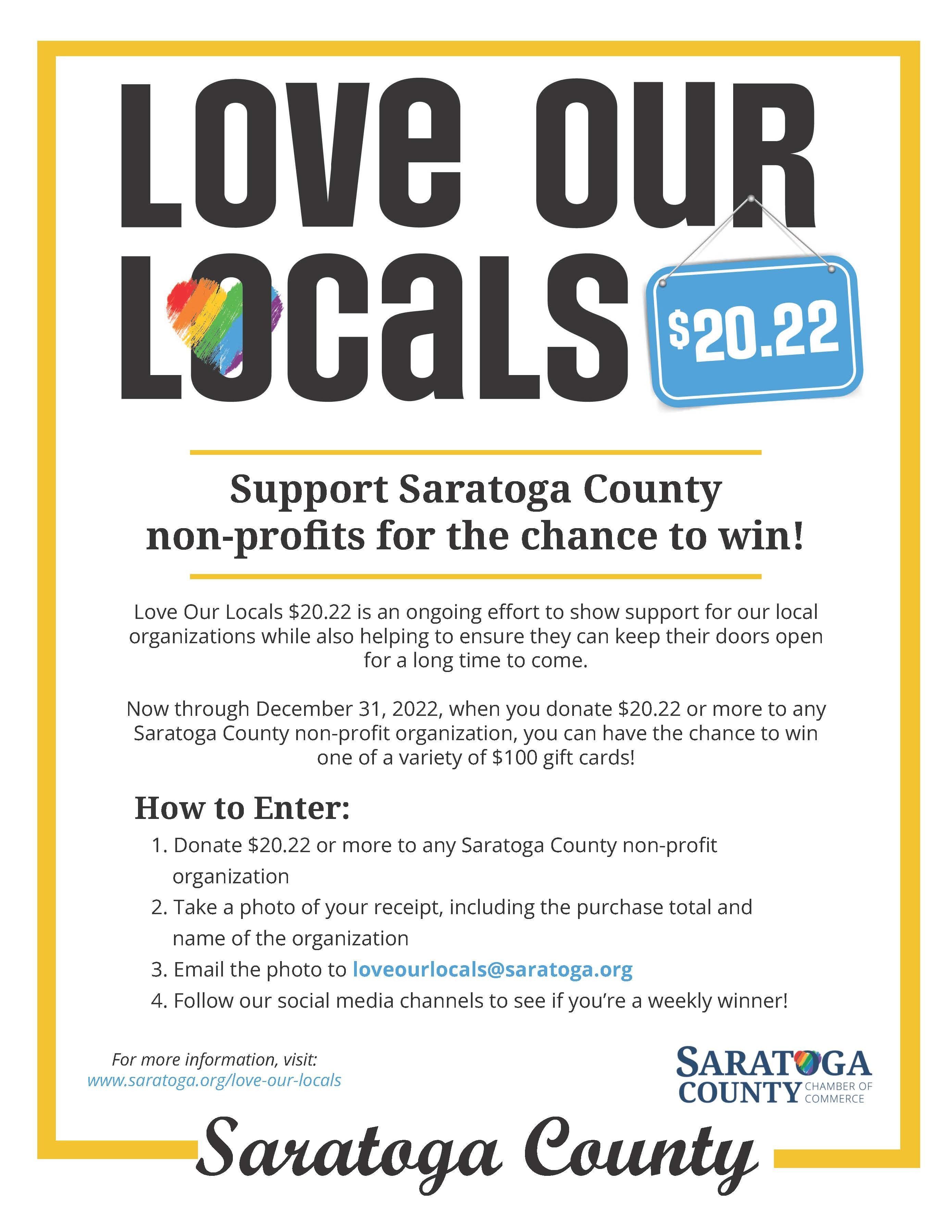 Saratoga County Chamber of Commerce Presents Love Our Locals!
