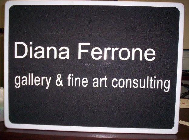 SA28416 - Carved HDU Sign for the "Diana Ferrone Gallery & Fine Art Consulting" Studio 