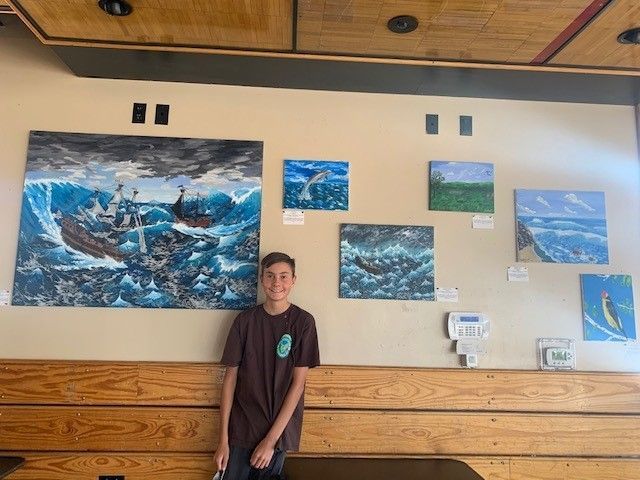 CCSD student donates proceeds from art sales at local café