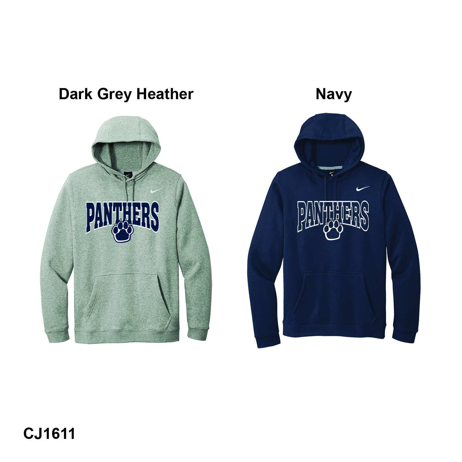 PANTHERS W/ PAW LOGO - Nike Club Fleece Pullover Hoodie