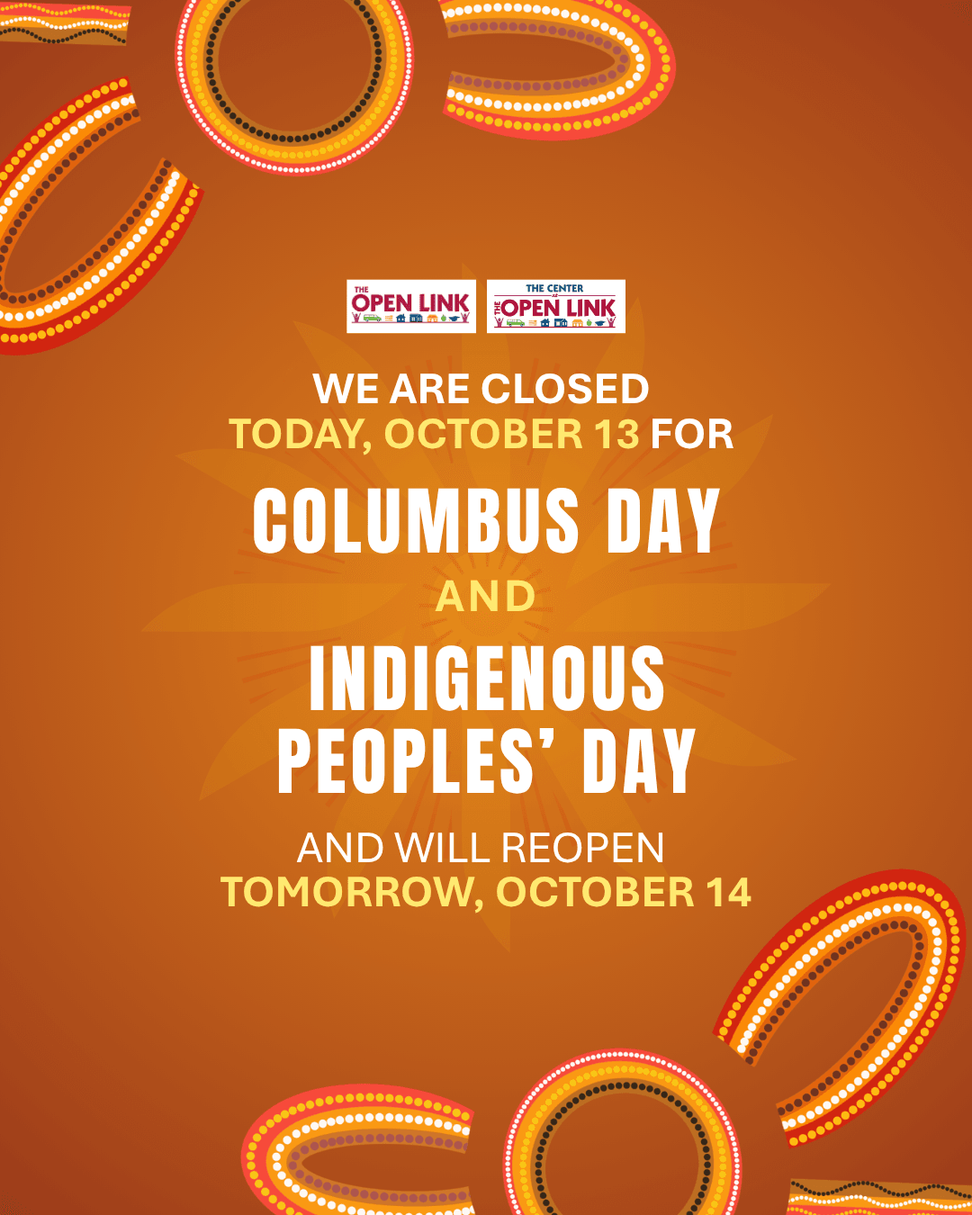 Columbus Day and Indigenous Peoples' Day Closure