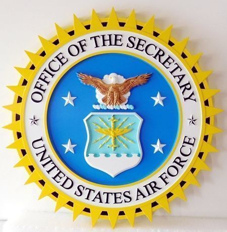 V13506 - Carved 3-D 3-D  Seal of the Office of the Secretary of the US Air Force 