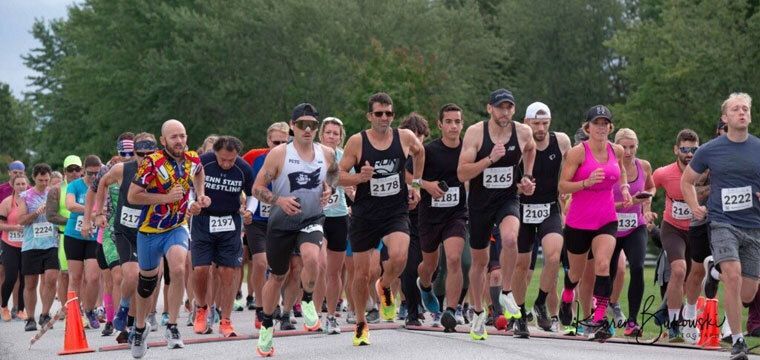 Duathlon people running