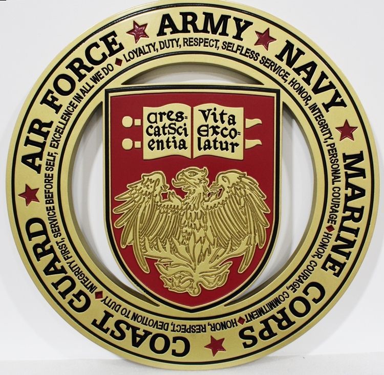 IP-1340 - Engraved HDU Plaque of a Seal for the Armed Forces