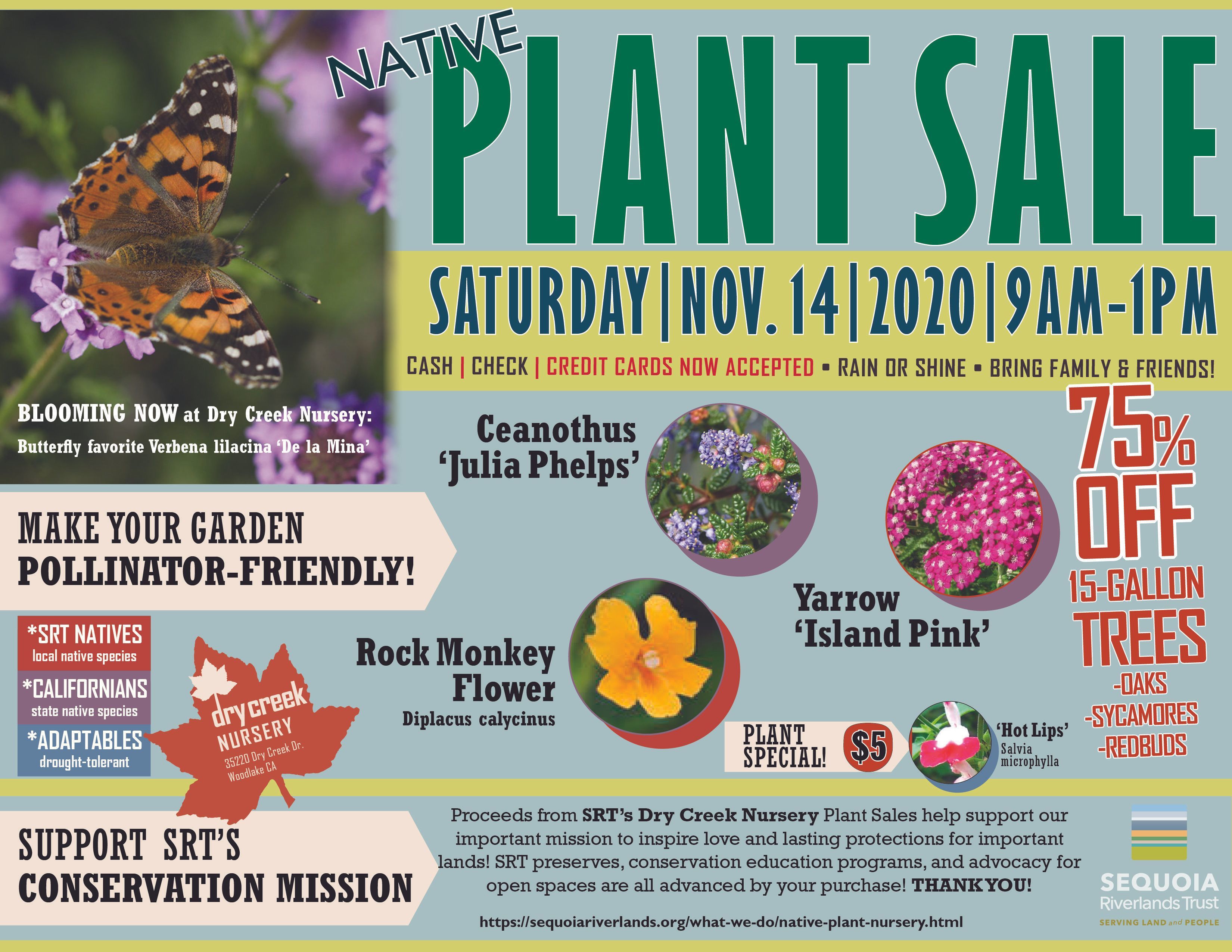 SRT Dry Creek Nursery FALL PLANT SALE this SATURDAY 11/14!