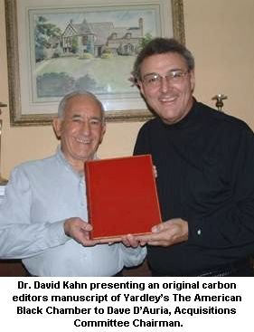 David Kahn Donations Early Years 