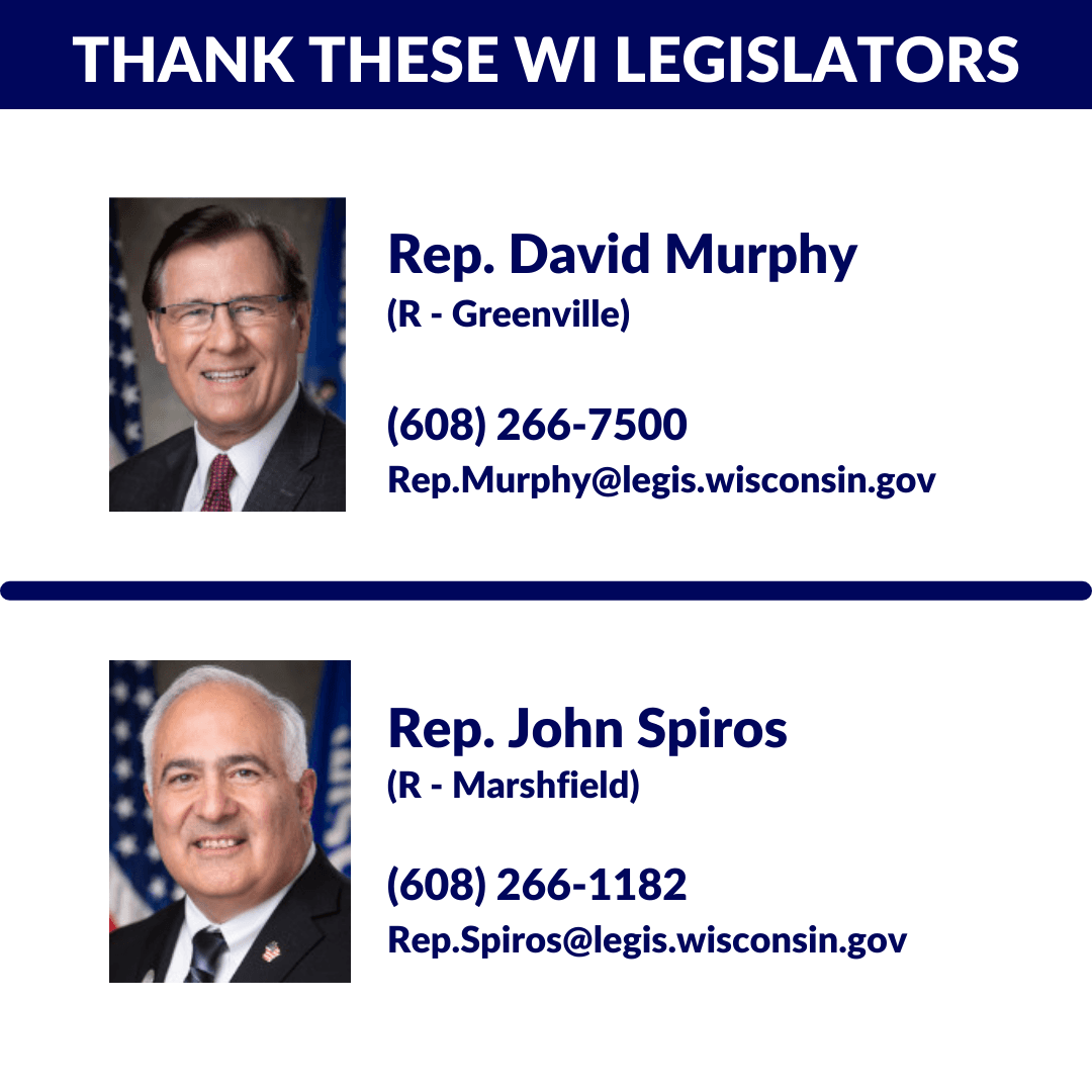 Two More Co-authors join our WI SCI Bill!