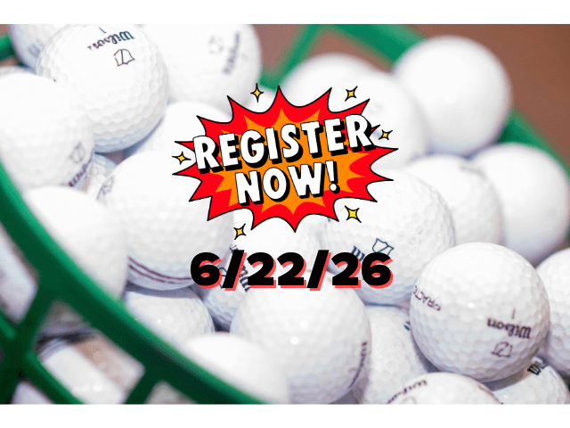 Golf ball on a green course. 