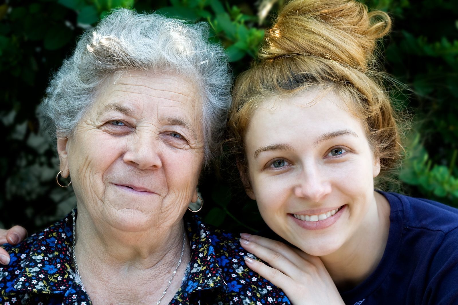 Woman and granddaughter